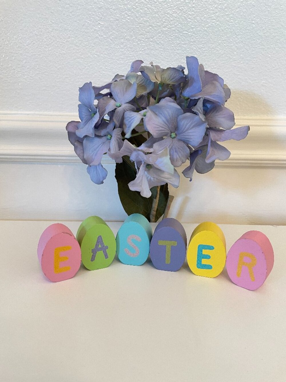 Vintage Pastel Egg-Shaped Easter Blocks